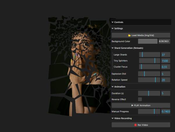 揭开碎片拼接图案动画效果模板