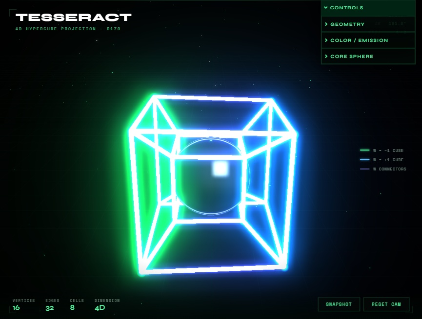 正方体4D投影技术投影图模板