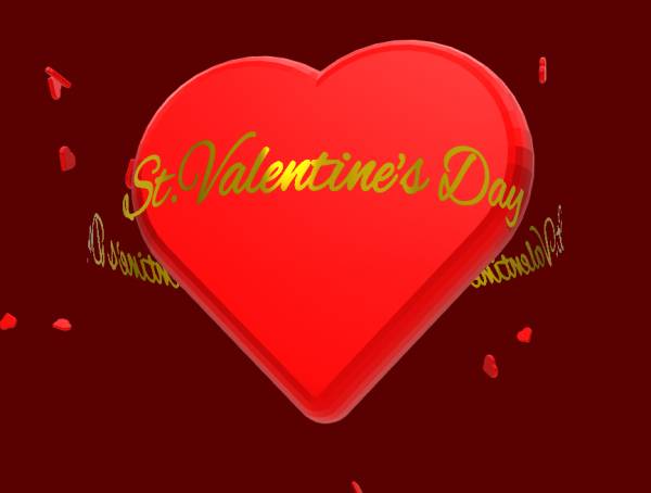 爱心三八节动态旋转图形红色