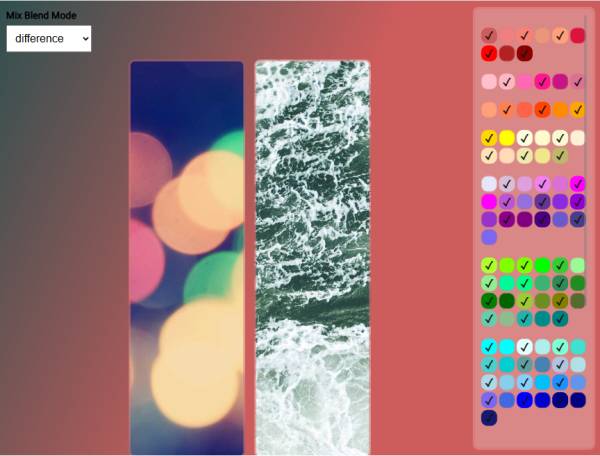 创意混合颜色选择器图像