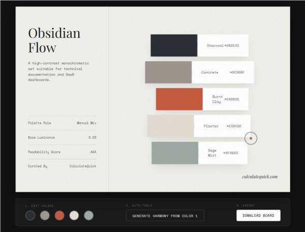 3d颜色调色板交互设计代码模板