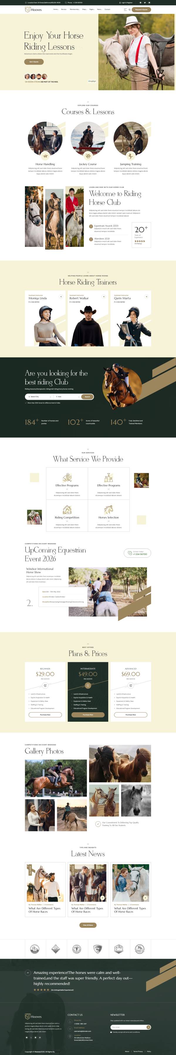 马术骑术学校网俱乐部网站官网模板