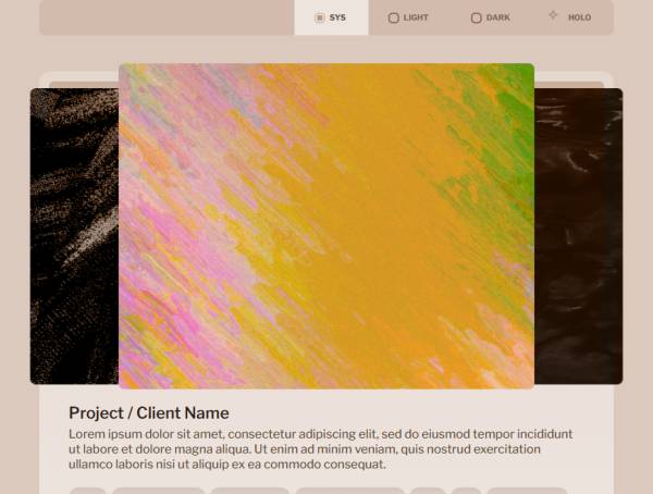 精致互动卡片切换效果设计