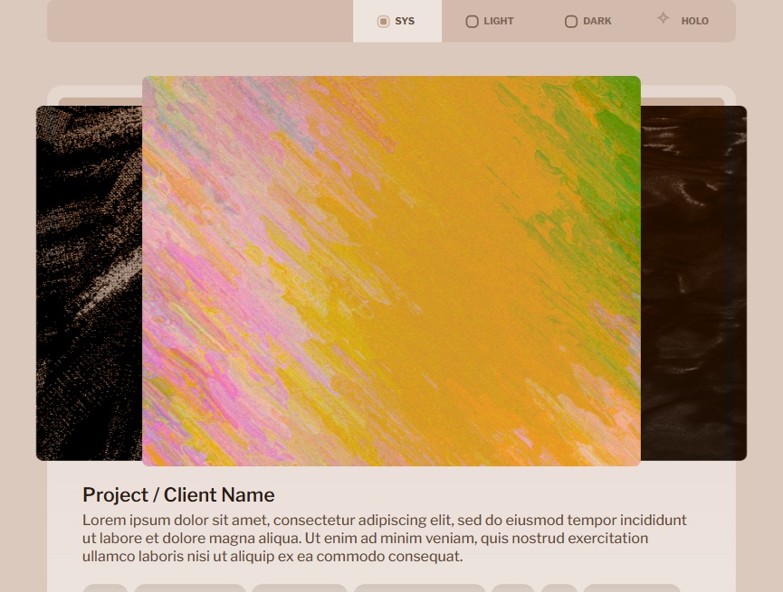 精致互动卡片切换效果设计