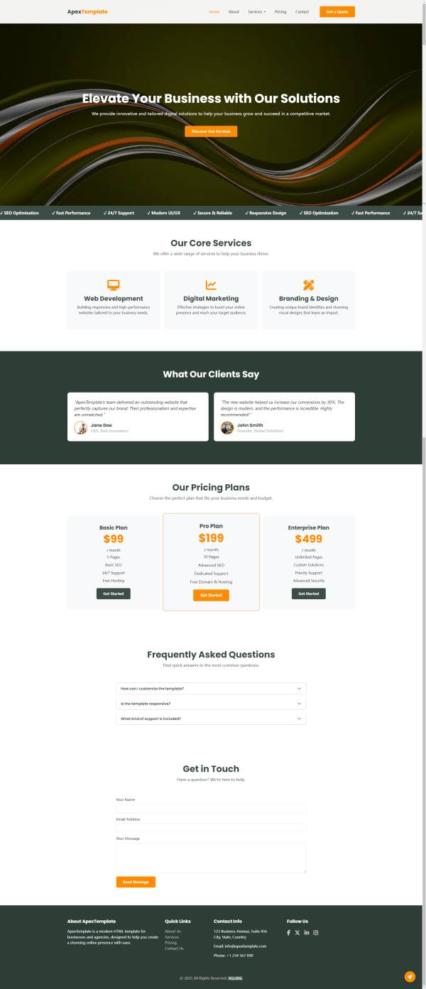 商务产品展示网站模板建设参考