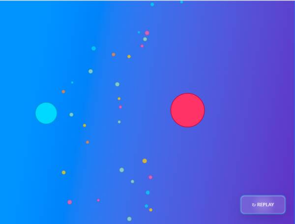 趣味js粒子碰撞试验特效