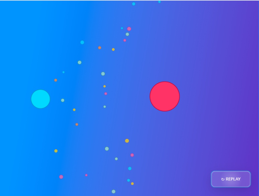 趣味js粒子碰撞试验特效