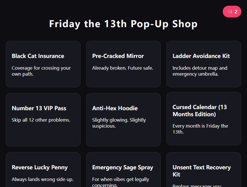 黑色节日产品购物界面设计