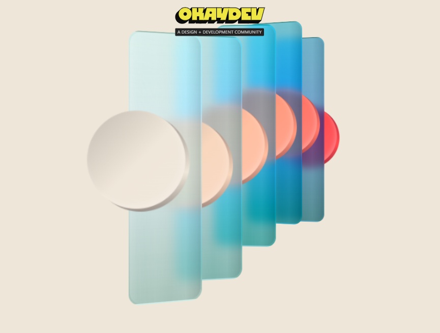 3d玻璃元素波浪循环动画设计