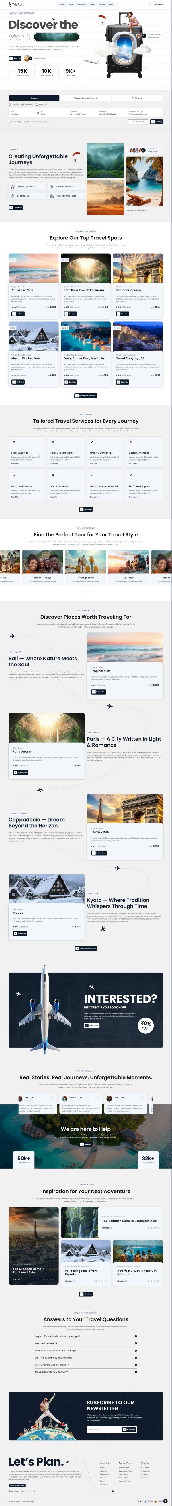 春假html自驾游服务平台网页制作