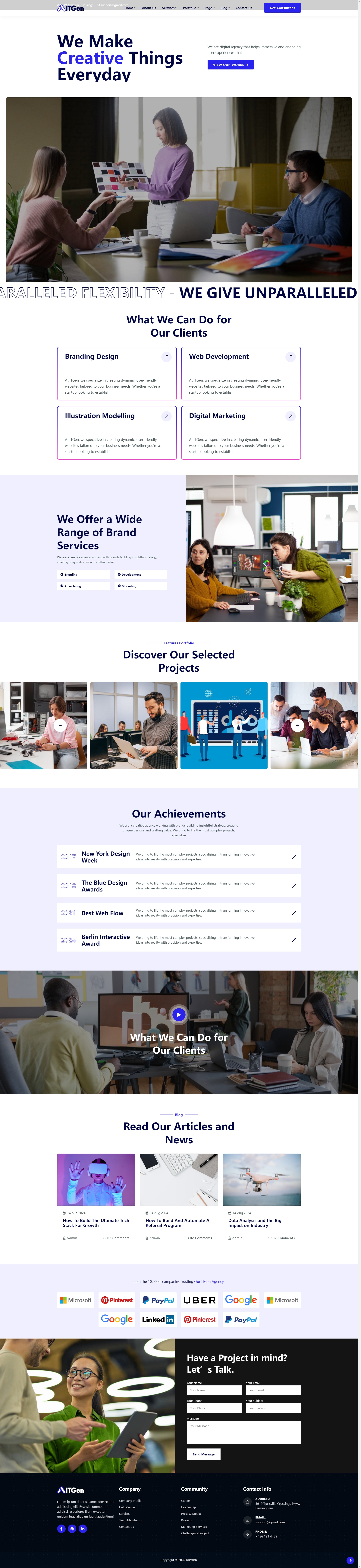 高端科技公司开发门户网站源码