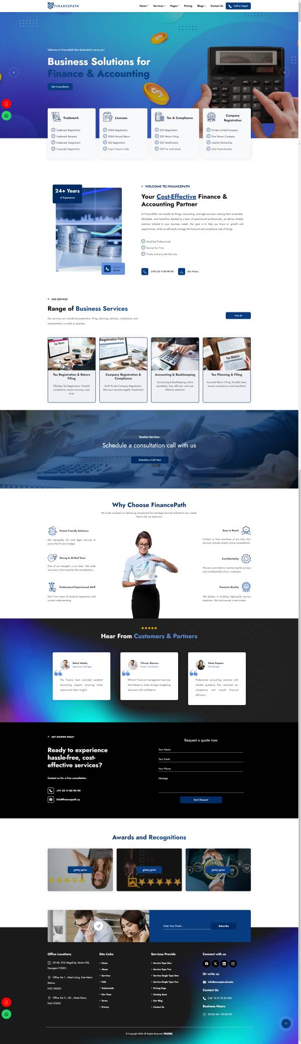 HTML财务代账公司网站模版