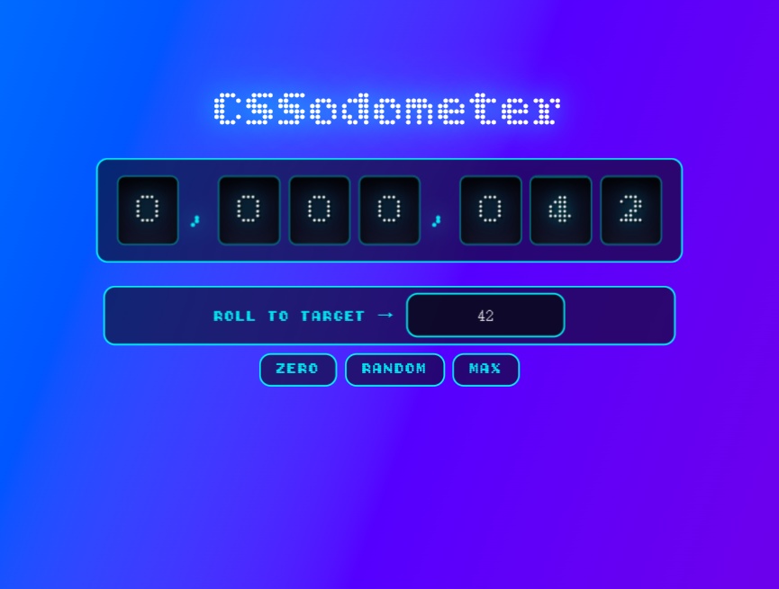 自定义模拟动态里程表