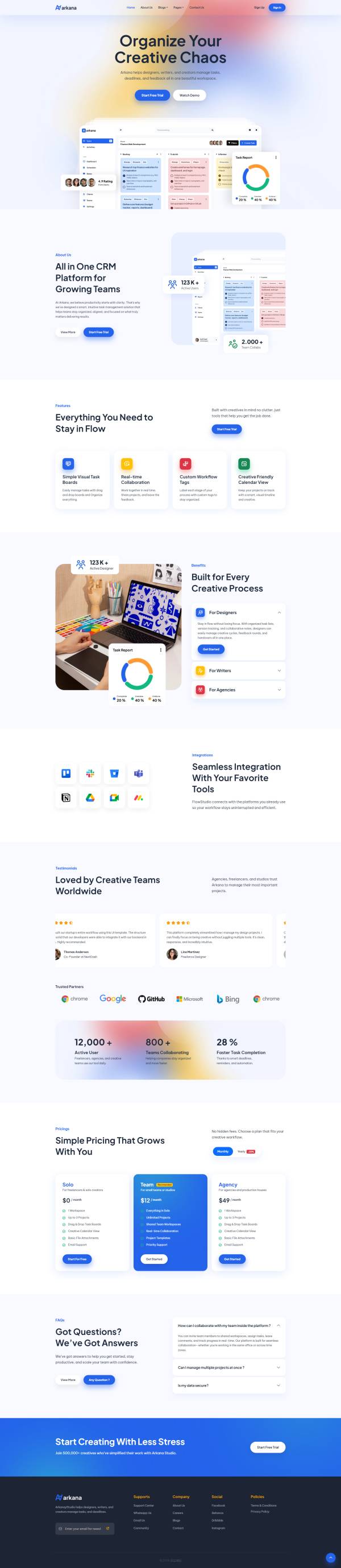 软件crm介绍宣传网页模版