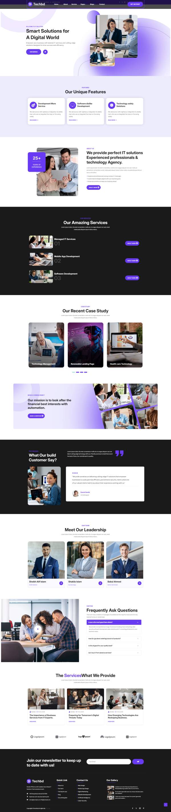 IT商业公司网站html5模板