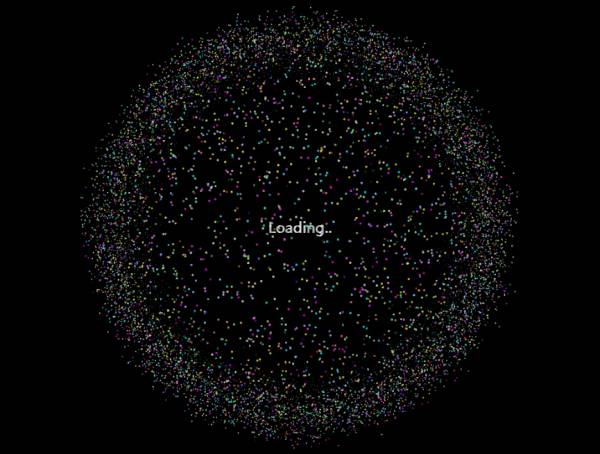 炫酷风彩色粒子loading加载动画