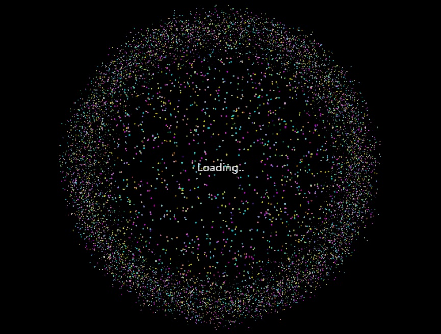 炫酷风彩色粒子loading加载动画