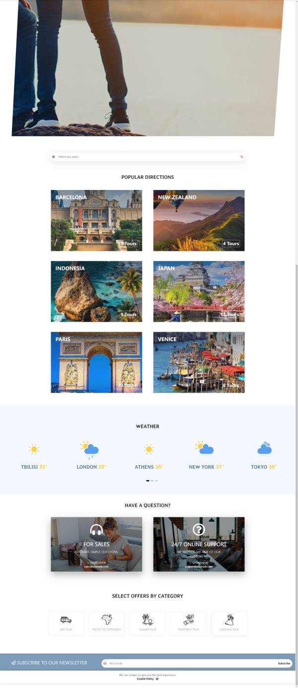 Html旅游定制服务平台网站模板
