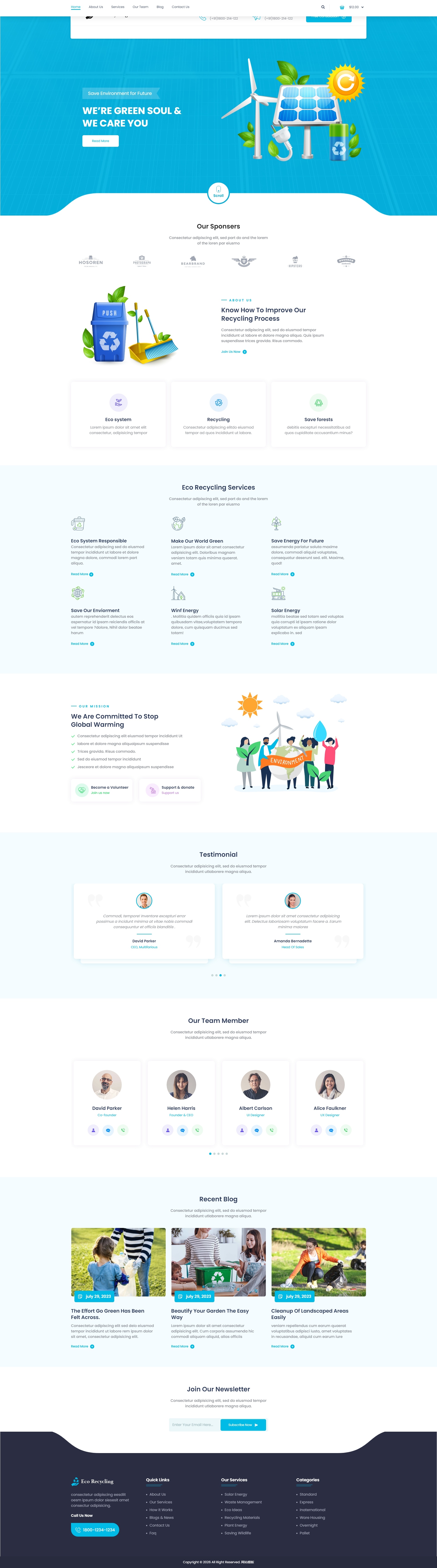 绿色环保回收能源公司网站模板