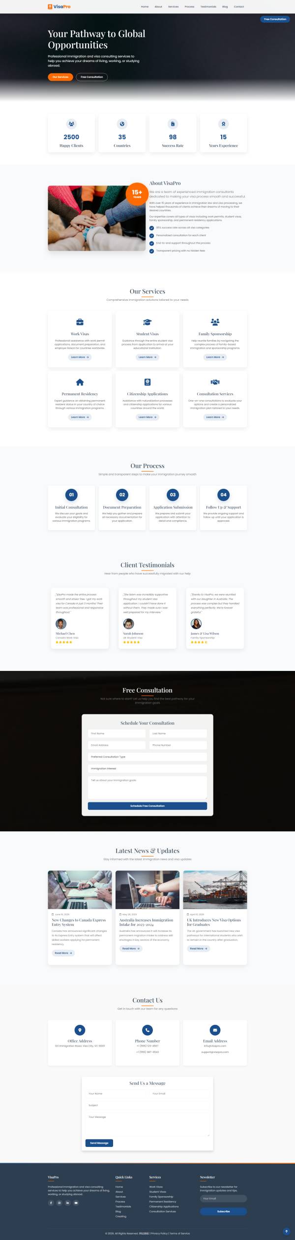 专业签证移民咨询办理公司模板