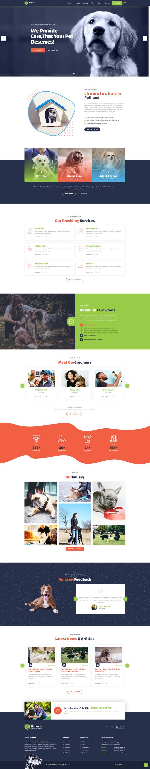 Bootstrap宠物医院兽医协会网站模板