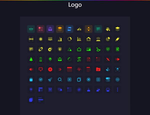 玻璃态变形图标合集素材