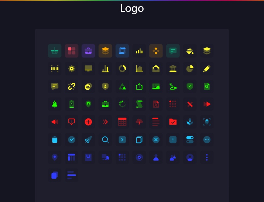 玻璃态变形图标合集素材