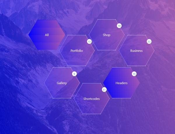 带背景和悬停效果的导航菜单