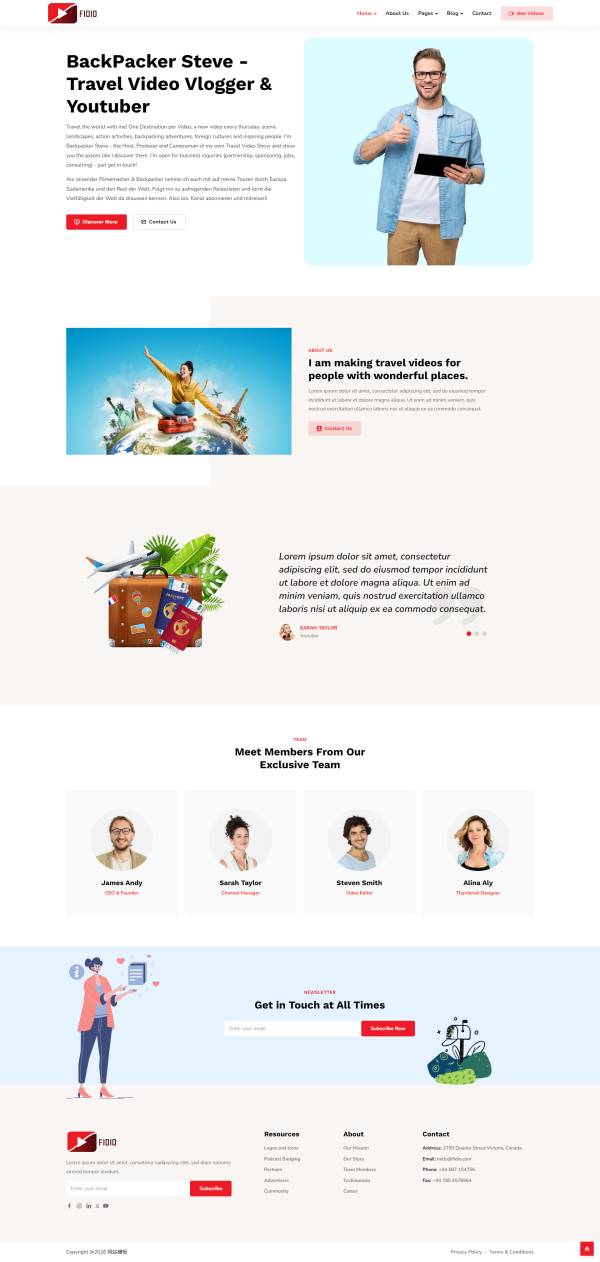 视频制作服务公司网站模板