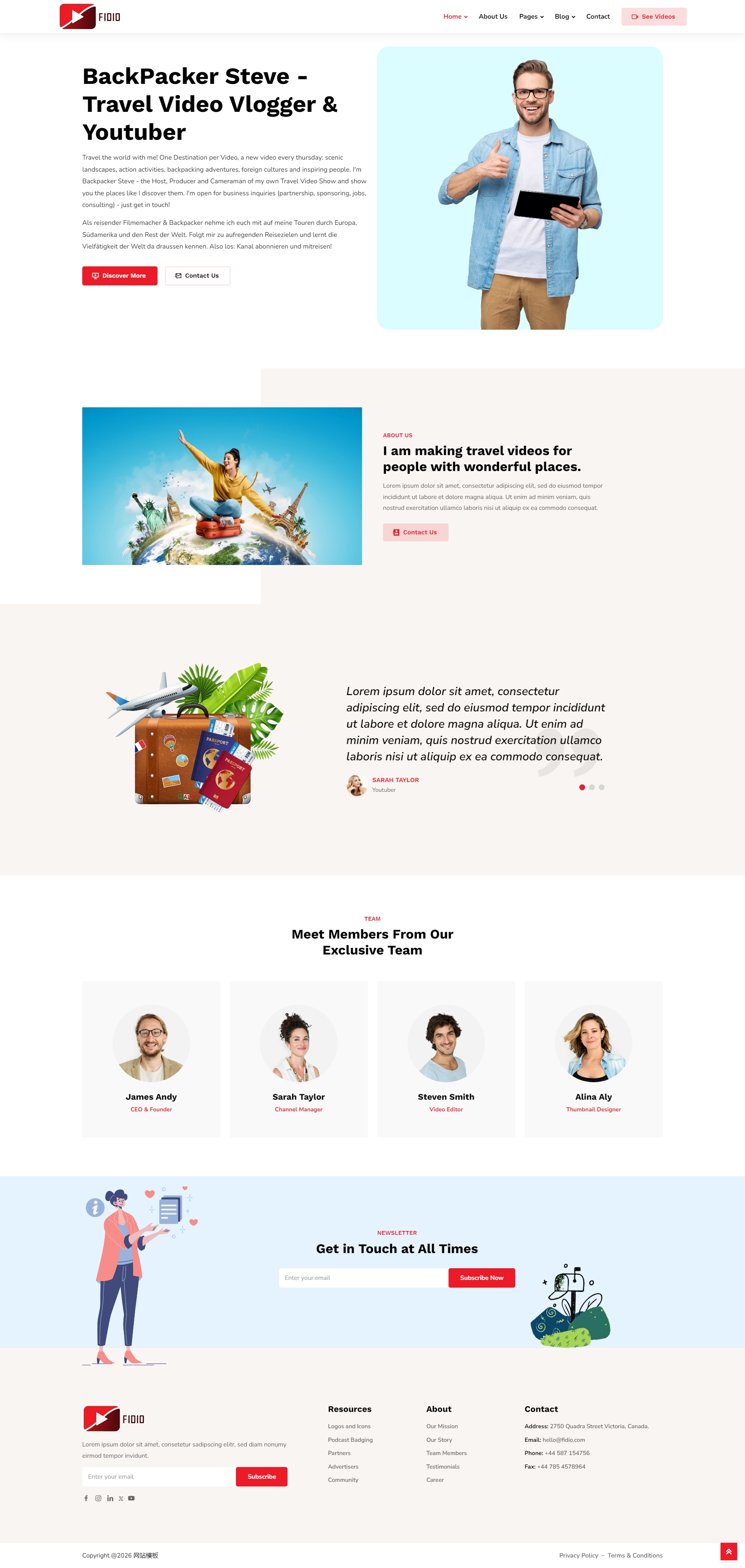 视频制作服务公司网站模板