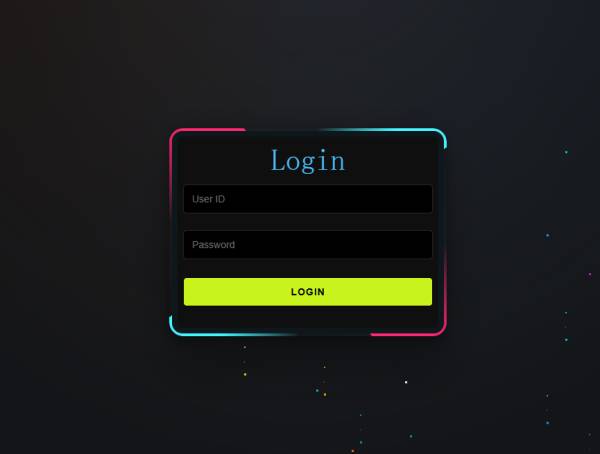 带光影动画效果的登录表单