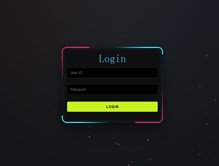 带光影动画效果的登录表单