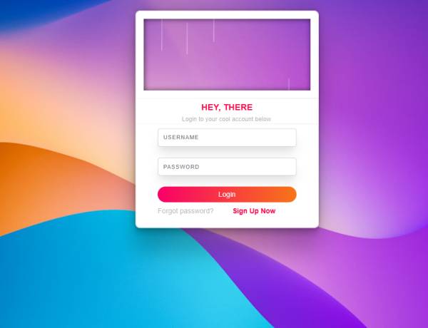 网页登录表单ui界面设计