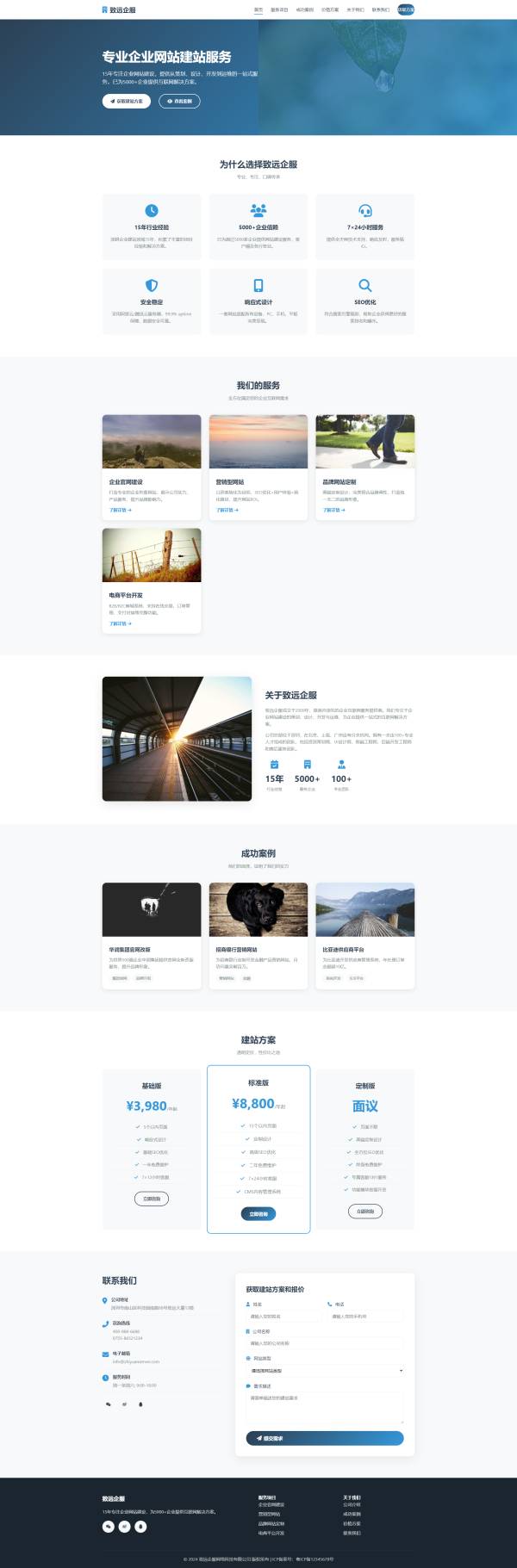 建站服务互联网公司企业网站模板