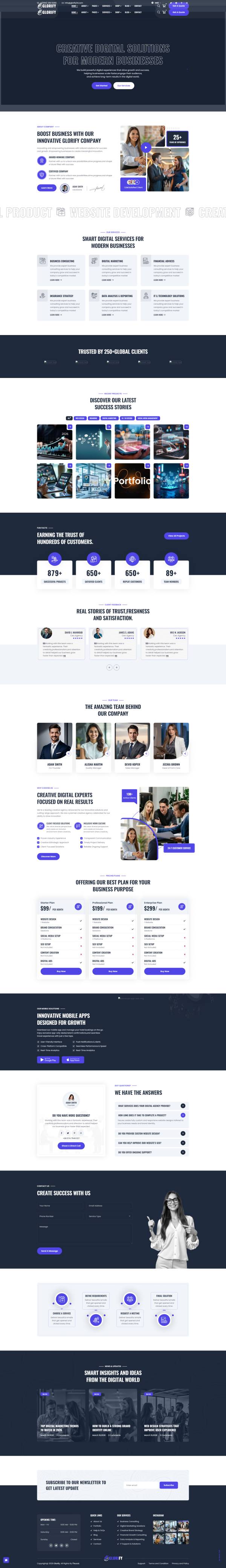 4种通用型企业网站bootstrap5模板