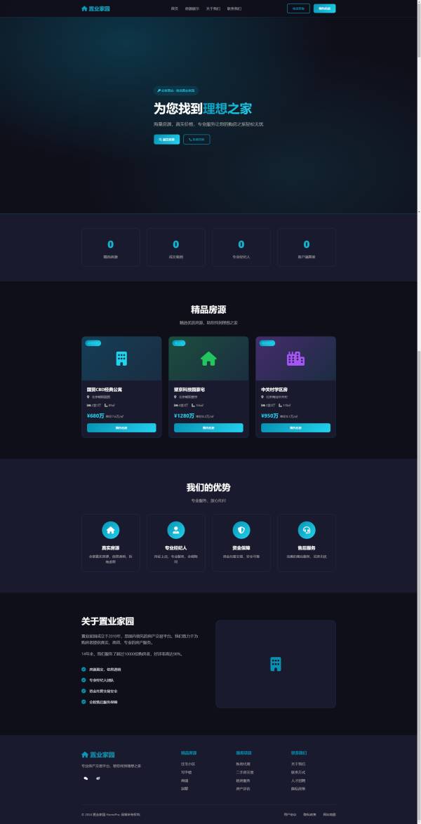 HTML房产交易平台网站模板