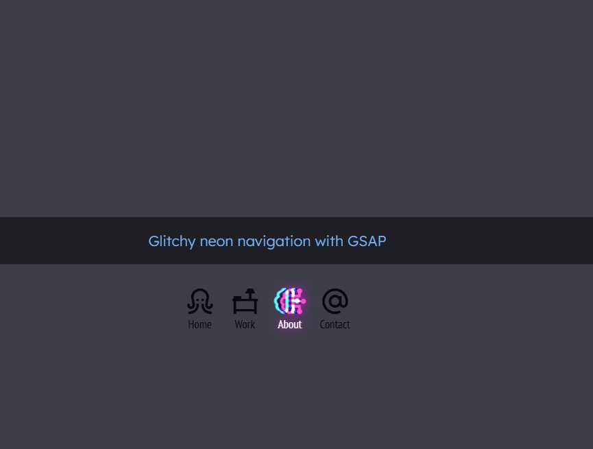 带有GSAP的故障抖动效果导航设计