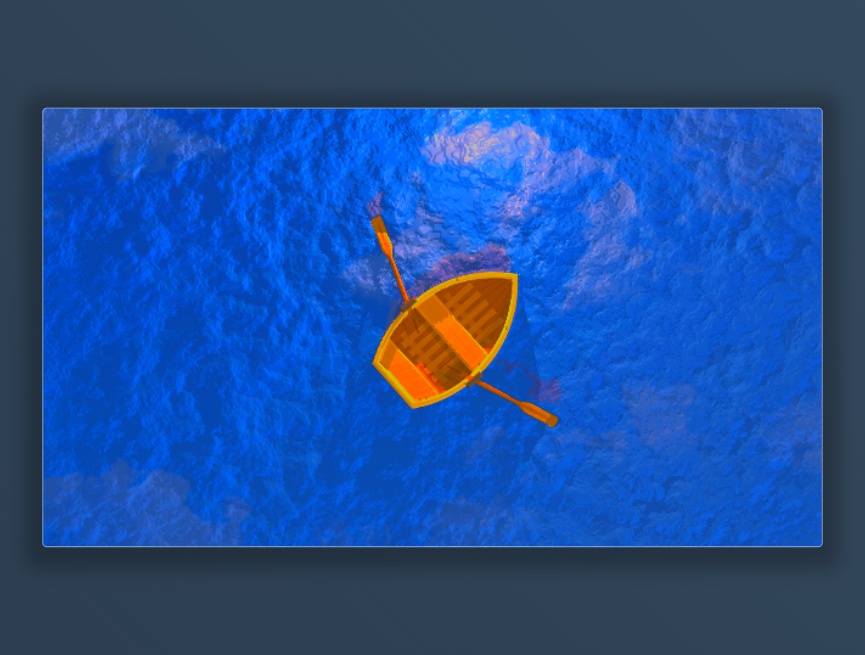 WebGL海洋船只2D灯光和阴影效果