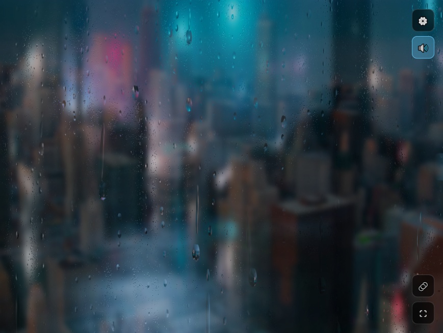 雨中玻璃背景天气时钟动态动画特效