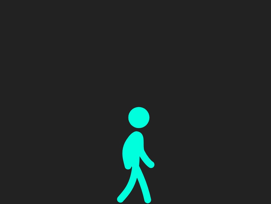 基于 SVG 精灵图集制作的循环步行动效