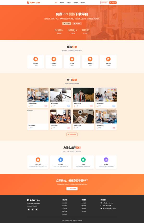 专属海量免费 PPT 模板
