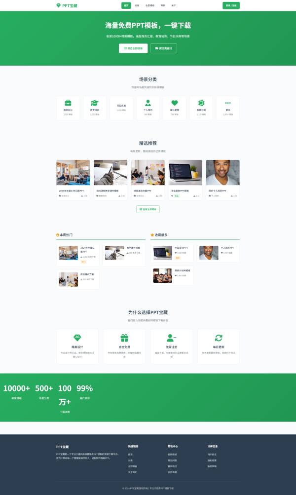 海量专业PPT 模板下载平台
