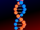炫酷橙蓝渐变霓虹 DNA 螺旋动态素材