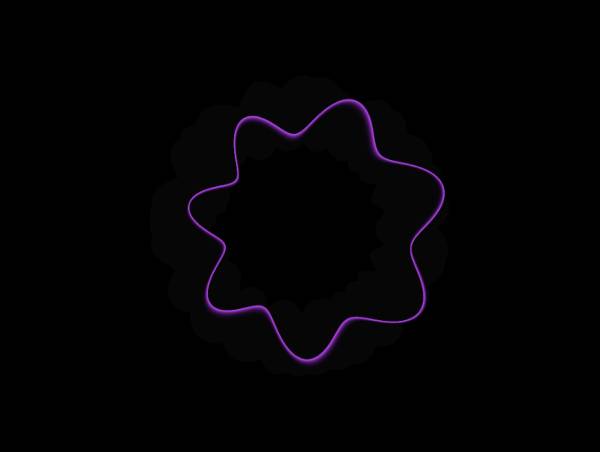 Canvas 流动渐变花型粒子动态特效素材