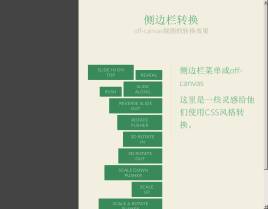 modernizr html5点击弹出侧边浮动菜单动画效果