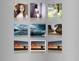 html5 canvas图片倒影效果制作3d相册图片倒影效果