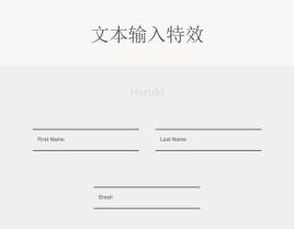 html5输入框动画制作input文字输入框动画特效