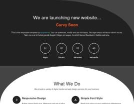黑色的html5倒计时网站建设中模板下载