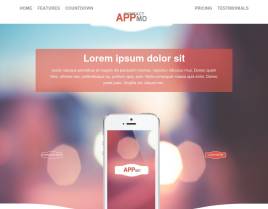 bootstrap响应式手机app页面模板下载