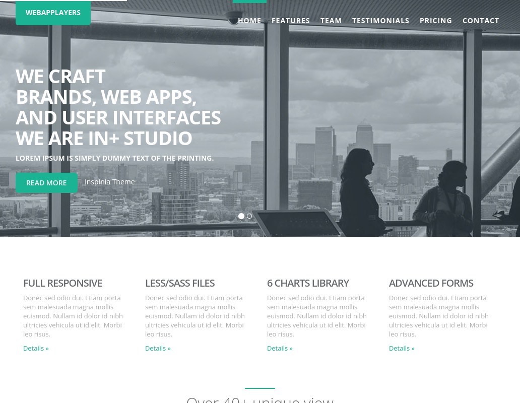 綠色的html5辦公軟件公司產品展示單頁模板源碼